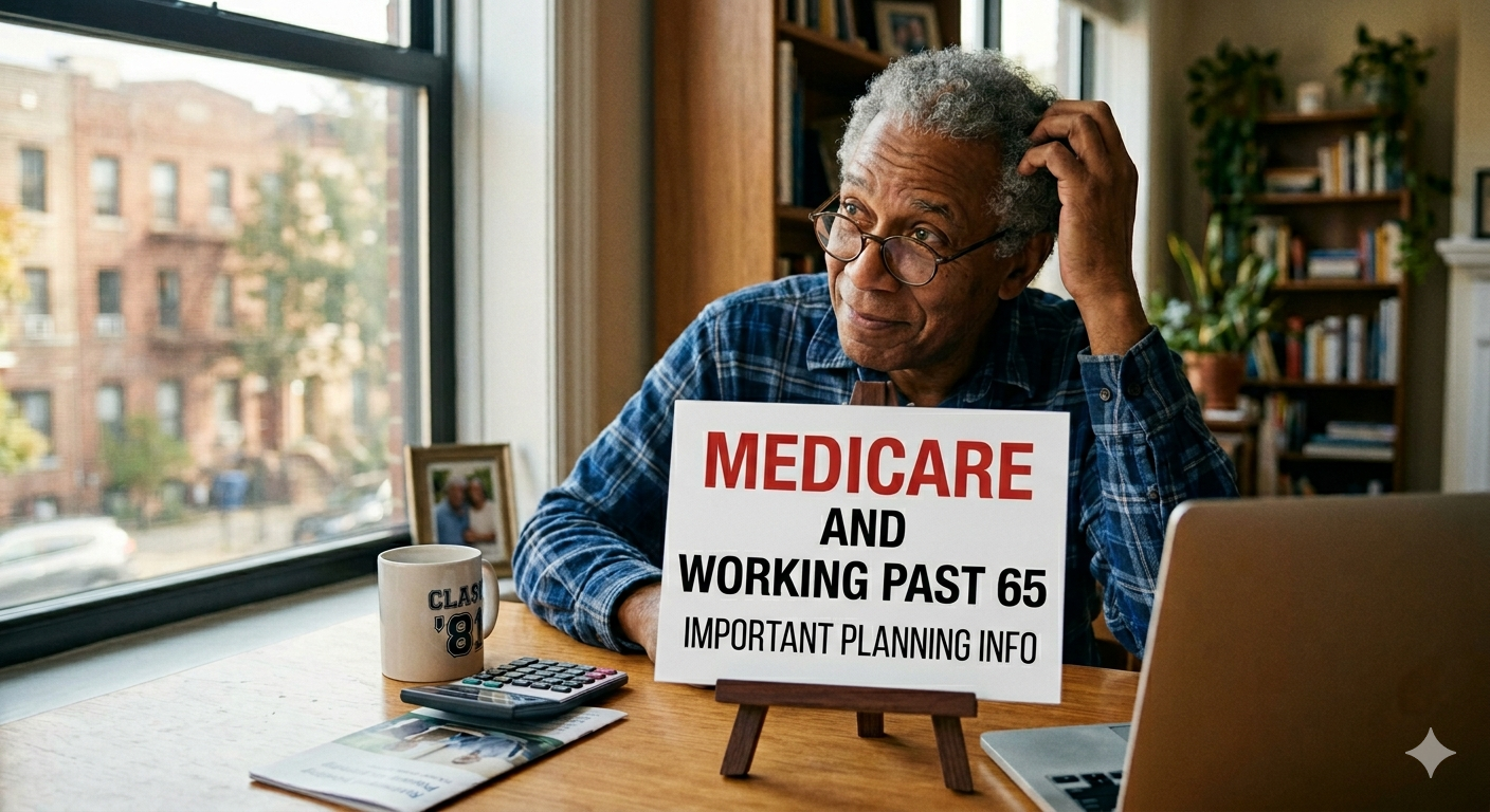 Senior man researching Medicare and working past 65 — Craig Smith Insurance Group