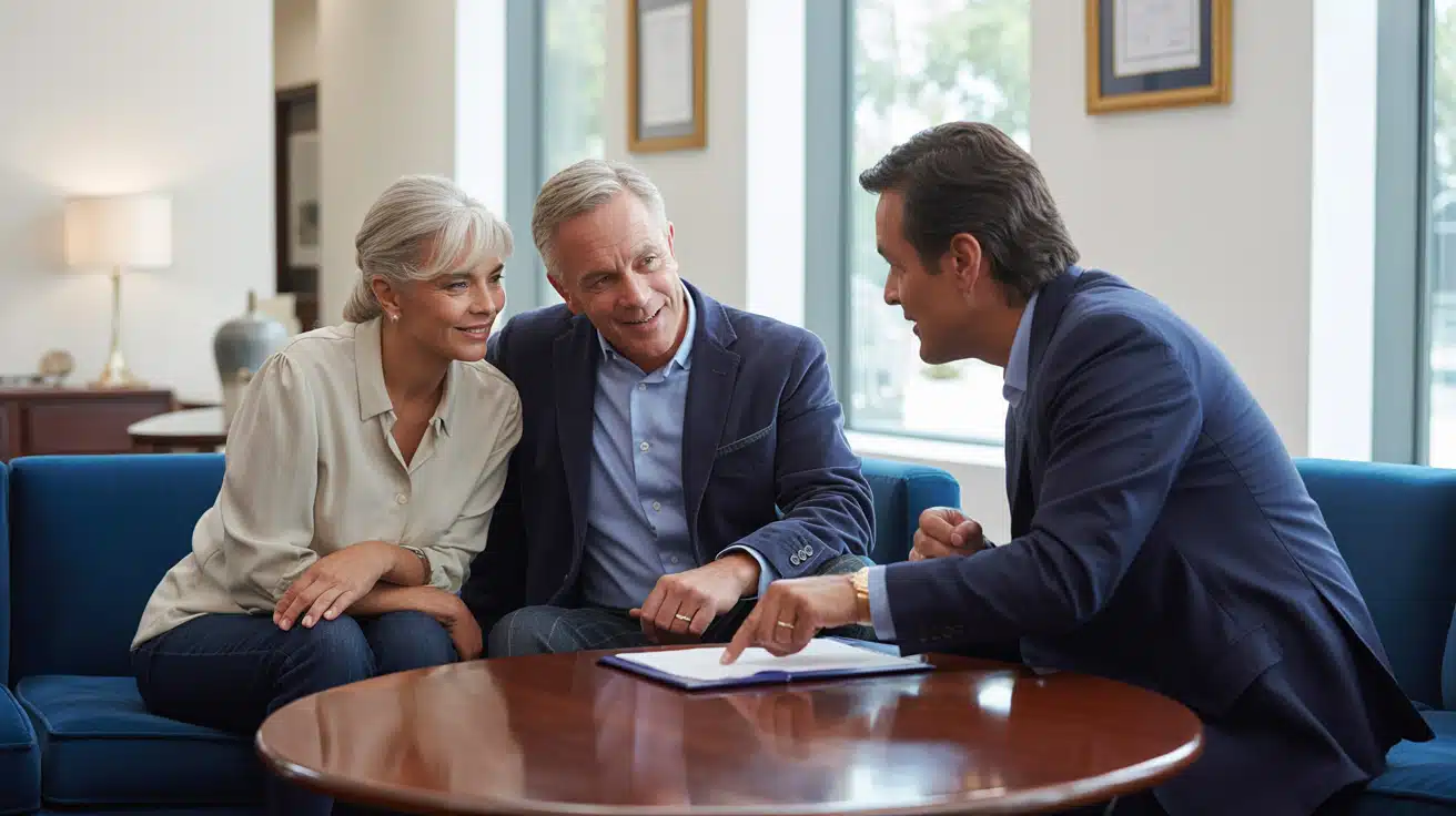 Senior couple meeting with independent Medicare agent for free consultation — Craig Smith Insurance Group